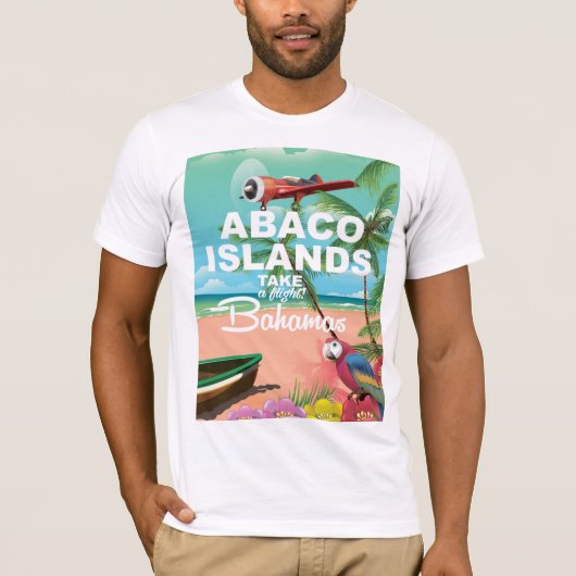 Poster voor vakantie op de eilanden van Abaco T-shirt (Voorkant)