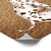 Poster voor  van krantenpapier met een Roos met ee (Hoek)