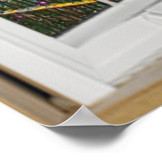 Poster voor vensterverlichting - Uitzicht Bridge (Hoek)