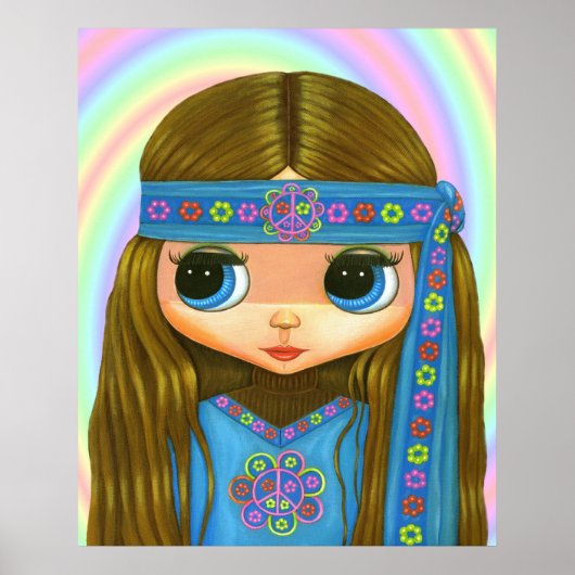 Poster voor ventilatorkracht Hippie Doll (Voorkant)