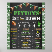 POSTER VOOR VERJAARDAG MET VOETBALMIJLPAAL - ELKE  (Voorkant)