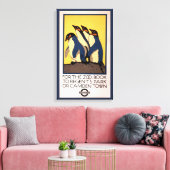 Poster voor vervoer met de metro naar de London Zo Canvas Afdruk (Insitu (Woonkamer))