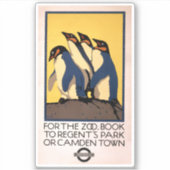 Poster voor vervoer met de metro naar de London Zo Sticker (Voorkant)