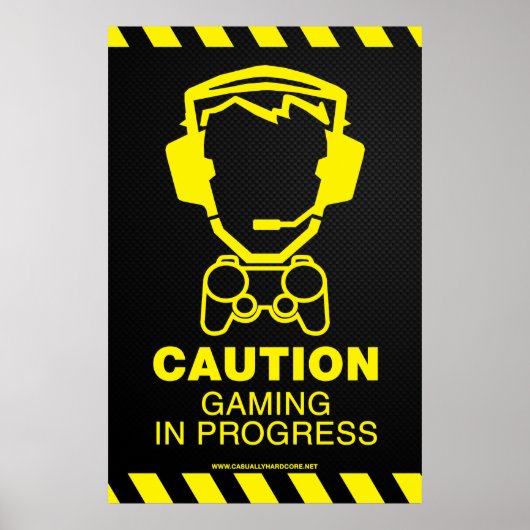 Poster voor videospellen - Bezig met games (Voorkant)