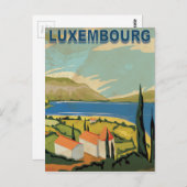 Poster voor Vintage Travel Briefkaart (Voorkant / Achterkant)