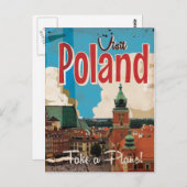 Poster voor Vintage Travel Briefkaart (Voorkant / Achterkant)