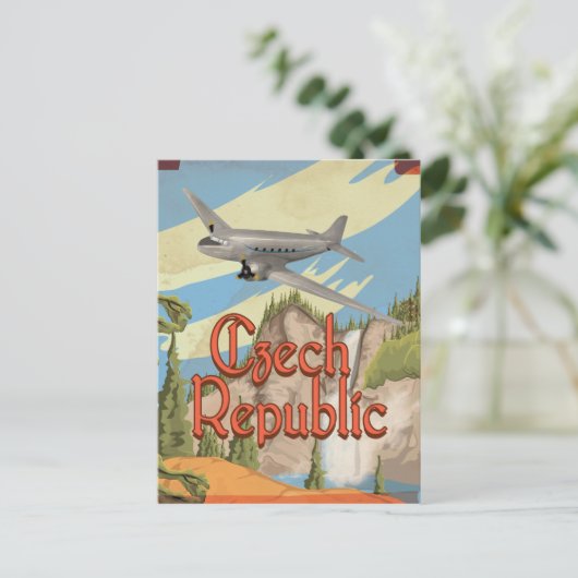 Poster voor Vintage Travel Briefkaart (Staand voorkant)