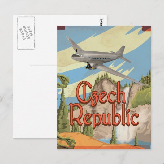 Poster voor Vintage Travel Briefkaart (Voorkant / Achterkant)