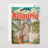 Poster voor Vintage Travel Briefkaart (Voorkant / Achterkant)