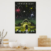 Poster voor Vintage Travel Kopenhagen (Keuken)
