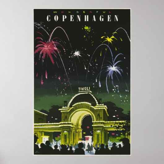 Poster voor Vintage Travel Kopenhagen (Voorkant)