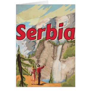 Poster voor vintage Travel Servië