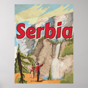 Poster voor vintage Travel uit Servië