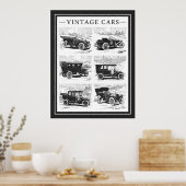Poster voor Vintage-wagens (Keuken)