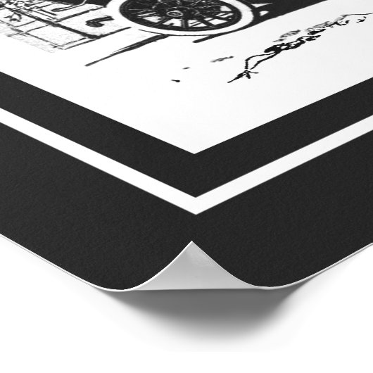 Poster voor Vintage-wagens (Hoek)