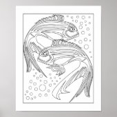 Poster voor viskleuren (Voorkant)