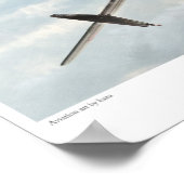 Poster voor vliegtuigkunst SHINDEN heeft een straa (Hoek)