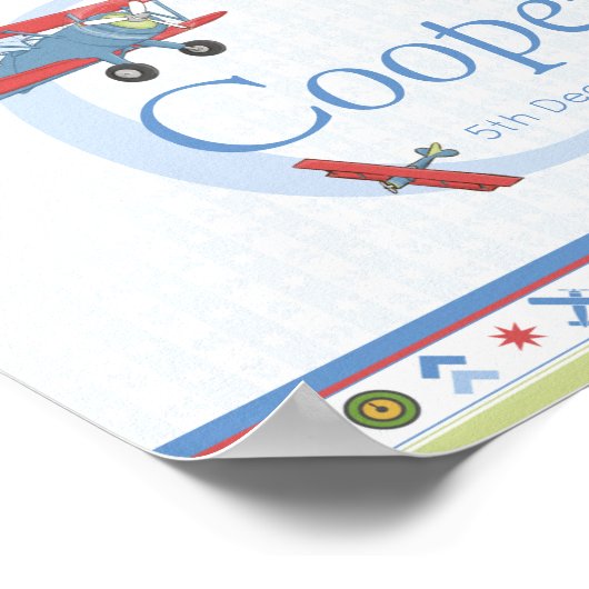 Poster voor  vliegtuignaam van de vluchtnabootser (Hoek)