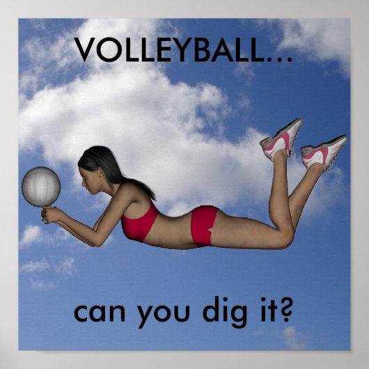 Poster voor volleybal vrouwen (Voorkant)