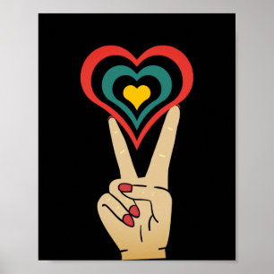 Poster voor vrede en liefde