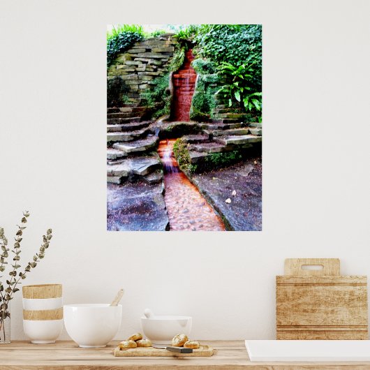 Poster voor vrede, liefde en rust (Keuken)