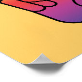 Poster voor vredeshandteken/afdruk (Hoek)