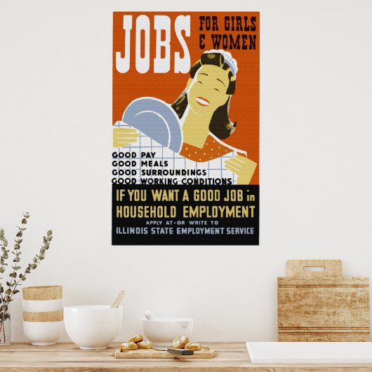 Poster voor vrouwen en meisjes (Keuken)