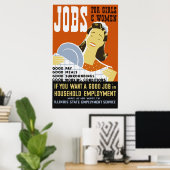 Poster voor vrouwen en meisjes (Thuiskantoor)
