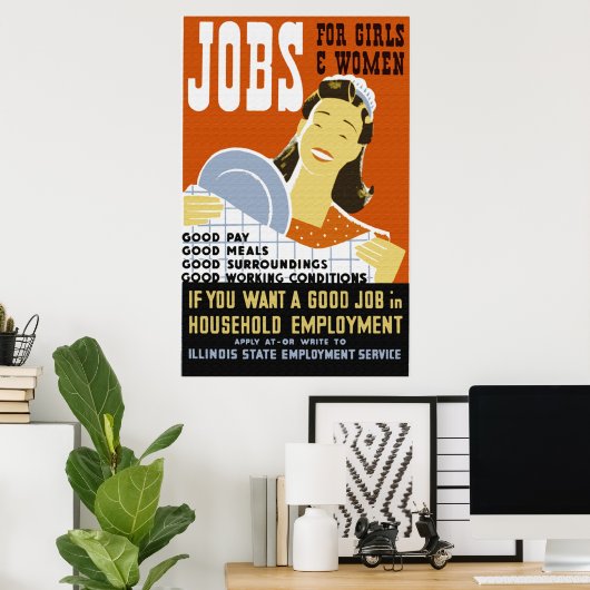 Poster voor vrouwen en meisjes (Thuiskantoor)