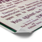 Poster voor vrouwenoverlijden (Hoek)