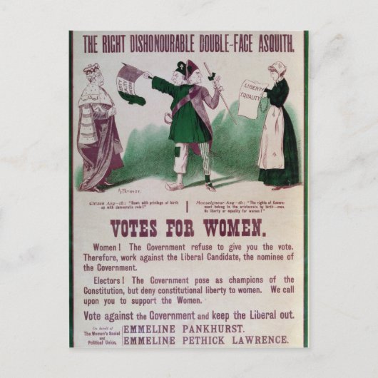 Poster voor vrouwenoverlijden briefkaart (Voorkant)