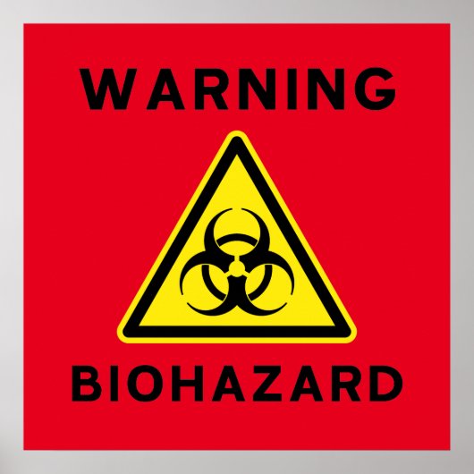 Poster voor waarschuwingsborden voor biogevaren (Voorkant)