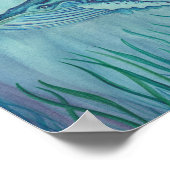 Poster voor walvisWaterverf (Hoek)