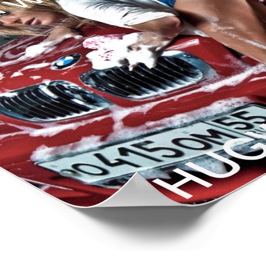 poster voor wasprogramma ' s voor auto ' s (Hoek)