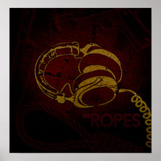 Poster voor water en hoofdtelefoon