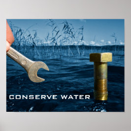 Poster voor waterbesparing