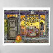 Poster voor Waterverf van hagetige kat en boekwink (Voorkant)