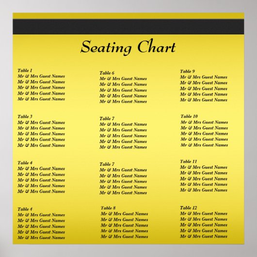 Poster voor weddenschappen bij ontvangst van zitpl (Voorkant)