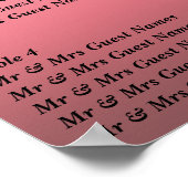 Poster voor weddenschappen bij ontvangst van zitpl (Hoek)