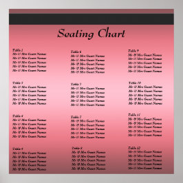 Poster voor weddenschappen bij ontvangst van zitpl