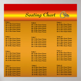 Poster voor weddenschappen bij ontvangst van zitpl