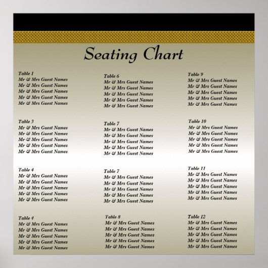 Poster voor weddenschappen bij ontvangst van zitpl (Voorkant)