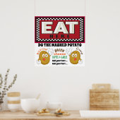 Poster voor weddenschappen op aardappelstation (Keuken)