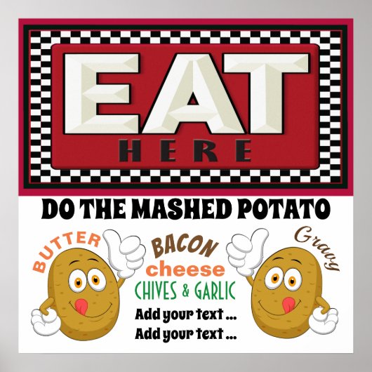 Poster voor weddenschappen op aardappelstation (Voorkant)