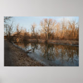 Poster voor weerkaatsing van het winterwater (Voorkant)