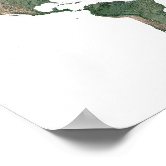 Poster voor Wereldkaart van Afbeelding per satelli (Hoek)