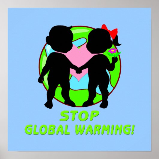 Poster voor wereldwijde opwarming stoppen (Voorkant)