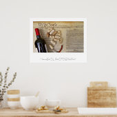 Poster voor wijn en grondwet! (Keuken)