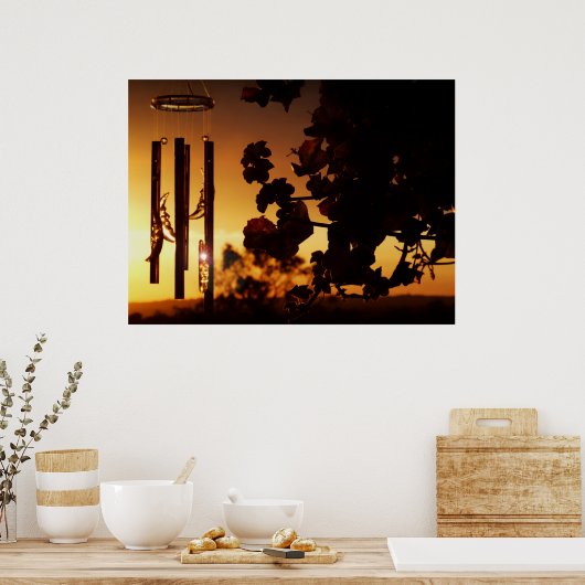 poster voor windjingse zonsondergang (Keuken)