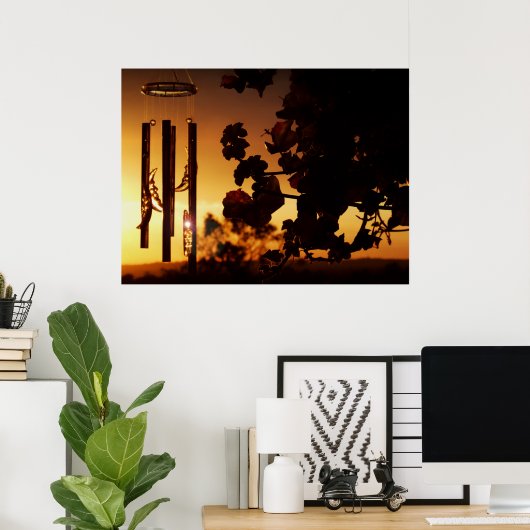 poster voor windjingse zonsondergang (Thuiskantoor)